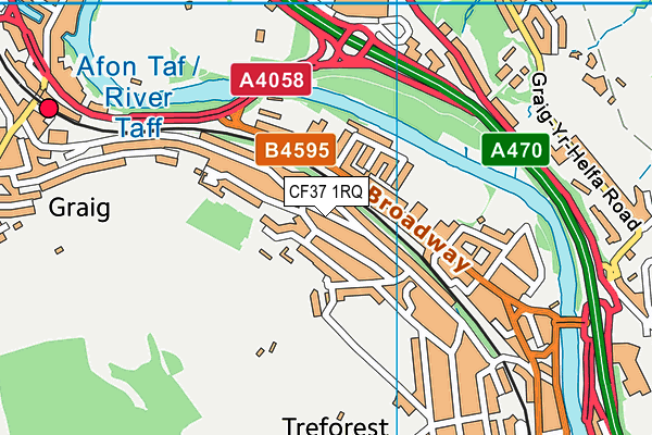 CF37 1RQ map - OS VectorMap District (Ordnance Survey) CF37 1RQ map - OS VectorMap District (Ordnance Survey)