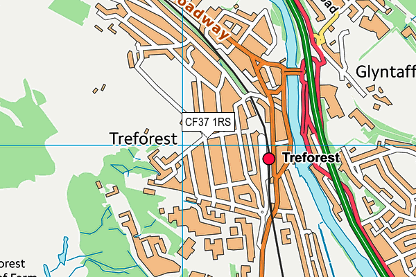 CF37 1RS map - OS VectorMap District (Ordnance Survey) CF37 1RS map - OS VectorMap District (Ordnance Survey)