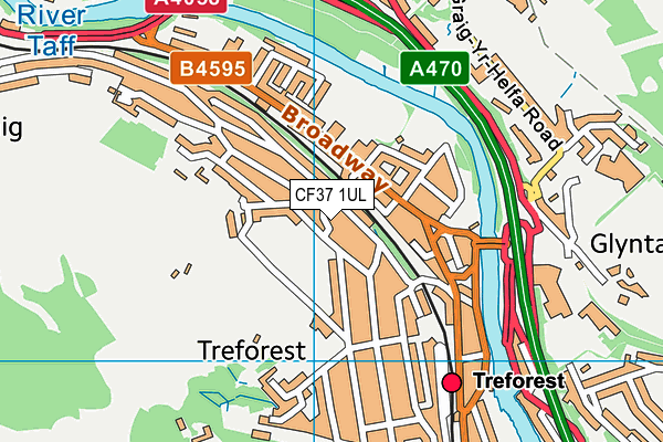 CF37 1UL map - OS VectorMap District (Ordnance Survey) CF37 1UL map - OS VectorMap District (Ordnance Survey)