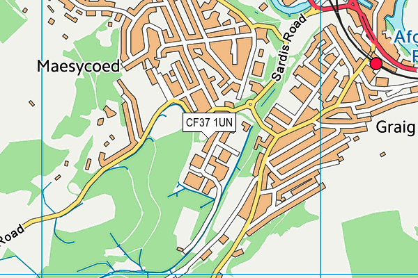 CF37 1UN map - OS VectorMap District (Ordnance Survey) CF37 1UN map - OS VectorMap District (Ordnance Survey)