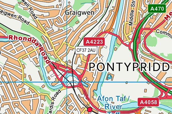 CF37 2AU map - OS VectorMap District (Ordnance Survey) CF37 2AU map - OS VectorMap District (Ordnance Survey)