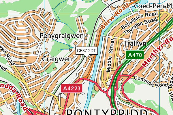 CF37 2DT map - OS VectorMap District (Ordnance Survey) CF37 2DT map - OS VectorMap District (Ordnance Survey)