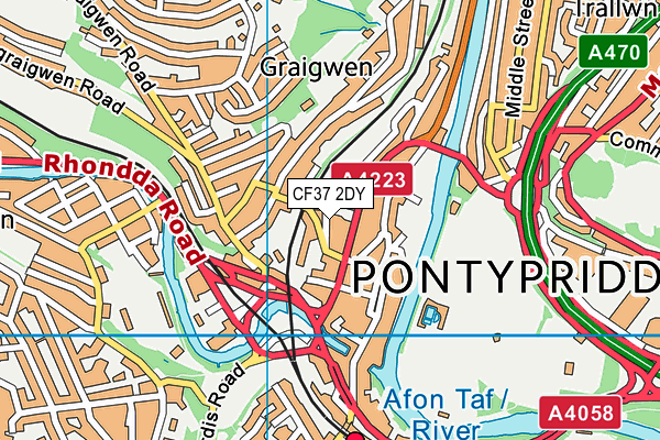 CF37 2DY map - OS VectorMap District (Ordnance Survey) CF37 2DY map - OS VectorMap District (Ordnance Survey)