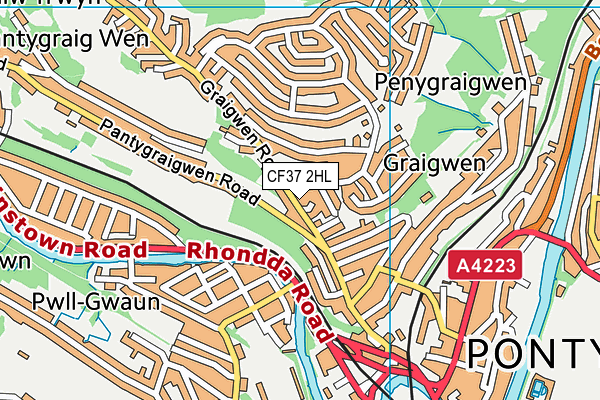 CF37 2HL map - OS VectorMap District (Ordnance Survey) CF37 2HL map - OS VectorMap District (Ordnance Survey)