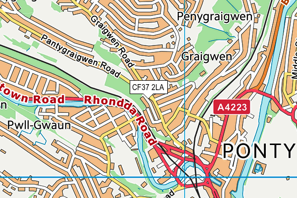 CF37 2LA map - OS VectorMap District (Ordnance Survey) CF37 2LA map - OS VectorMap District (Ordnance Survey)