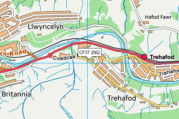 CF37 2NQ map - OS VectorMap District (Ordnance Survey) CF37 2NQ map - OS VectorMap District (Ordnance Survey)