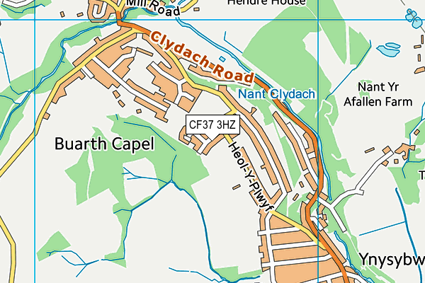 CF37 3HZ map - OS VectorMap District (Ordnance Survey) CF37 3HZ map - OS VectorMap District (Ordnance Survey)