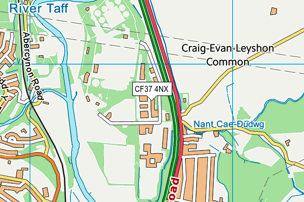 CF37 4NX map - OS VectorMap District (Ordnance Survey) CF37 4NX map - OS VectorMap District (Ordnance Survey)