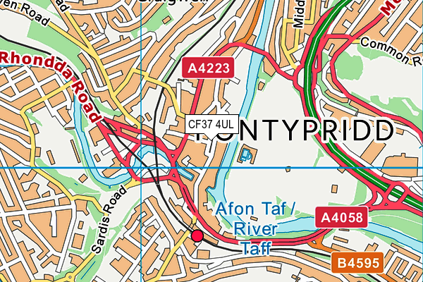 CF37 4UL map - OS VectorMap District (Ordnance Survey) CF37 4UL map - OS VectorMap District (Ordnance Survey)