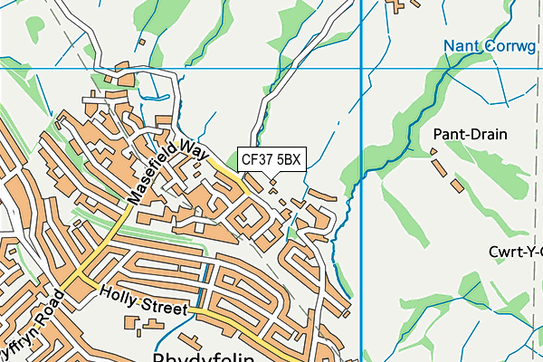 CF37 5BX map - OS VectorMap District (Ordnance Survey) CF37 5BX map - OS VectorMap District (Ordnance Survey)