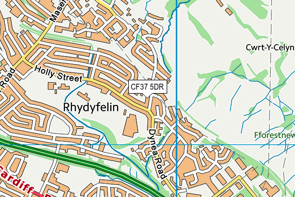 CF37 5DR map - OS VectorMap District (Ordnance Survey) CF37 5DR map - OS VectorMap District (Ordnance Survey)