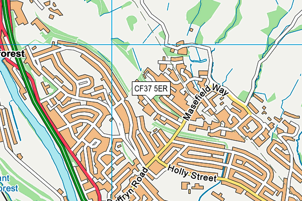 CF37 5ER map - OS VectorMap District (Ordnance Survey) CF37 5ER map - OS VectorMap District (Ordnance Survey)