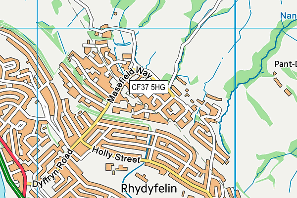 CF37 5HG map - OS VectorMap District (Ordnance Survey) CF37 5HG map - OS VectorMap District (Ordnance Survey)