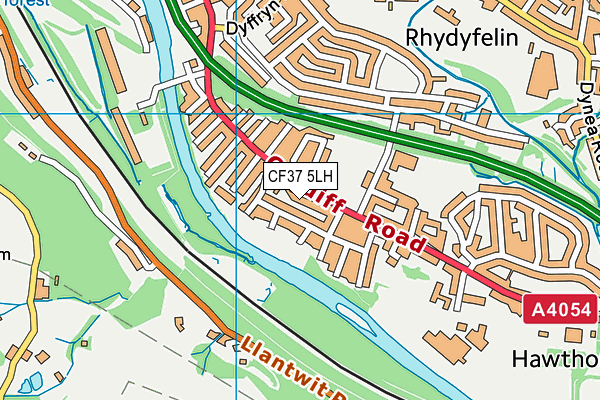 CF37 5LH map - OS VectorMap District (Ordnance Survey) CF37 5LH map - OS VectorMap District (Ordnance Survey)