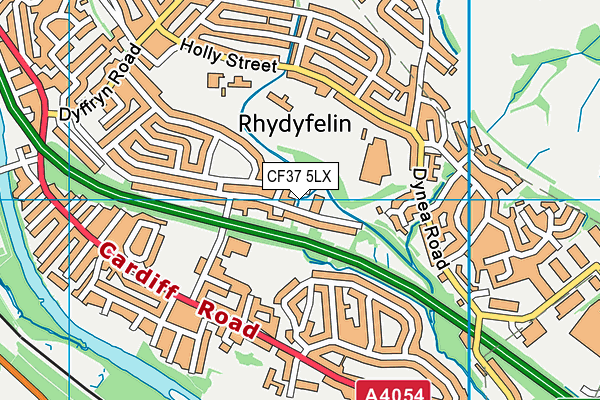 CF37 5LX map - OS VectorMap District (Ordnance Survey) CF37 5LX map - OS VectorMap District (Ordnance Survey)