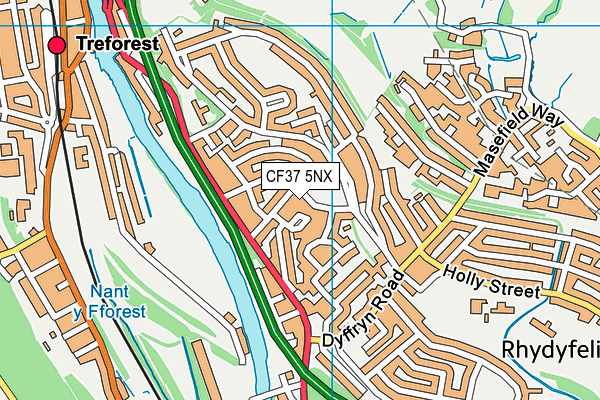 CF37 5NX map - OS VectorMap District (Ordnance Survey) CF37 5NX map - OS VectorMap District (Ordnance Survey)