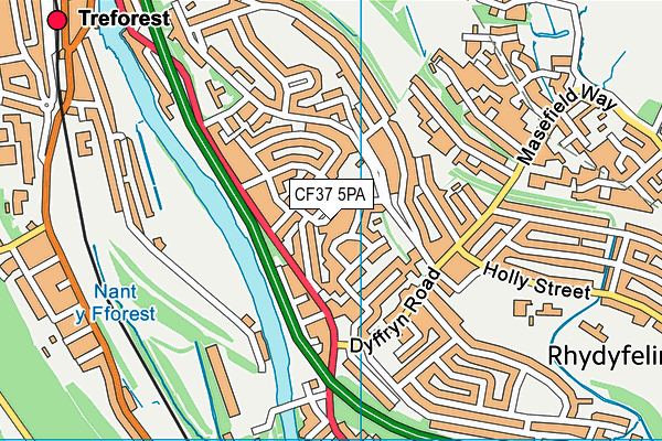 CF37 5PA map - OS VectorMap District (Ordnance Survey) CF37 5PA map - OS VectorMap District (Ordnance Survey)