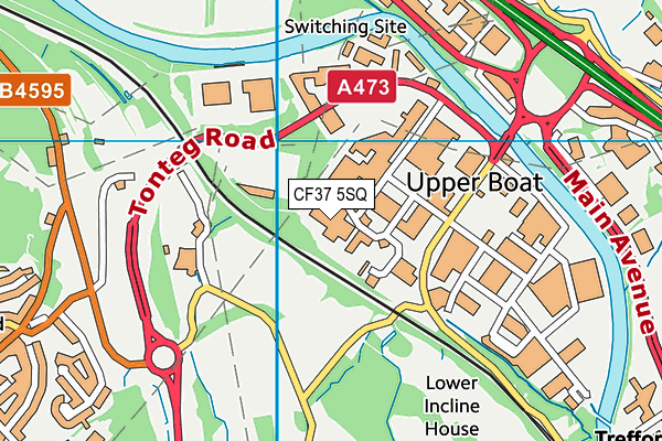 CF37 5SQ map - OS VectorMap District (Ordnance Survey) CF37 5SQ map - OS VectorMap District (Ordnance Survey)