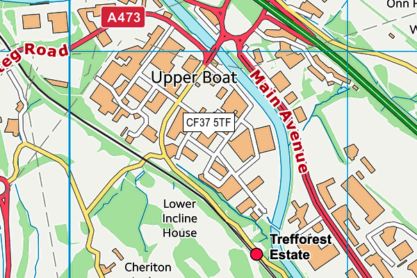 CF37 5TF map - OS VectorMap District (Ordnance Survey) CF37 5TF map - OS VectorMap District (Ordnance Survey)