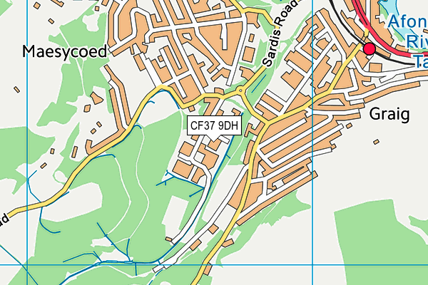 CF37 9DH map - OS VectorMap District (Ordnance Survey) CF37 9DH map - OS VectorMap District (Ordnance Survey)