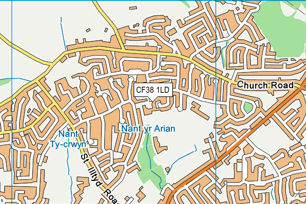 CF38 1LD map - OS VectorMap District (Ordnance Survey) CF38 1LD map - OS VectorMap District (Ordnance Survey)