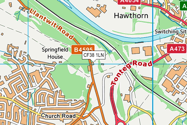 CF38 1LN map - OS VectorMap District (Ordnance Survey) CF38 1LN map - OS VectorMap District (Ordnance Survey)
