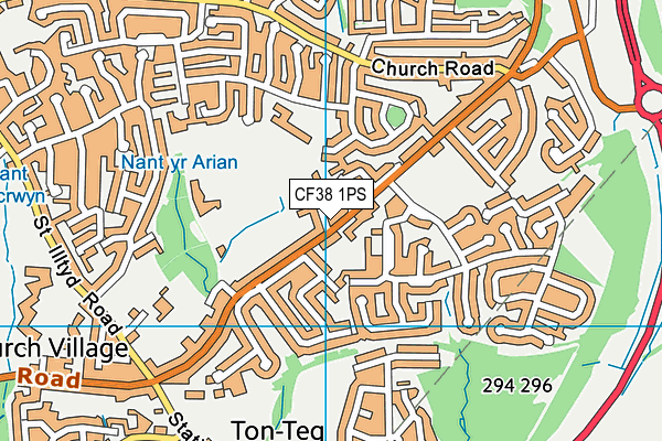CF38 1PS map - OS VectorMap District (Ordnance Survey) CF38 1PS map - OS VectorMap District (Ordnance Survey)
