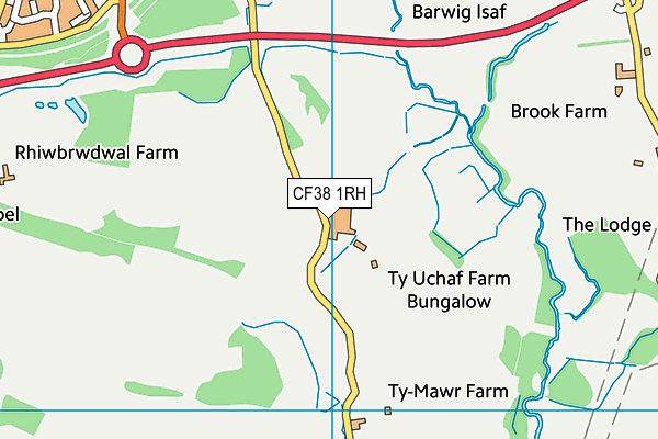 CF38 1RH map - OS VectorMap District (Ordnance Survey) CF38 1RH map - OS VectorMap District (Ordnance Survey)