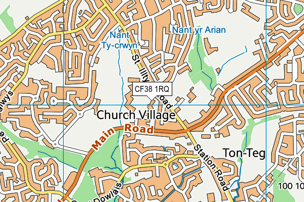 CF38 1RQ map - OS VectorMap District (Ordnance Survey) CF38 1RQ map - OS VectorMap District (Ordnance Survey)