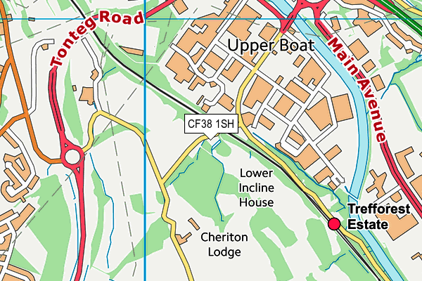 CF38 1SH map - OS VectorMap District (Ordnance Survey) CF38 1SH map - OS VectorMap District (Ordnance Survey)