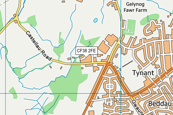 CF38 2FE map - OS VectorMap District (Ordnance Survey) CF38 2FE map - OS VectorMap District (Ordnance Survey)
