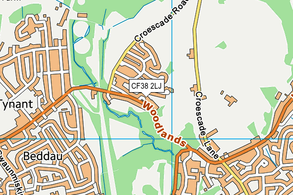 CF38 2LJ map - OS VectorMap District (Ordnance Survey) CF38 2LJ map - OS VectorMap District (Ordnance Survey)