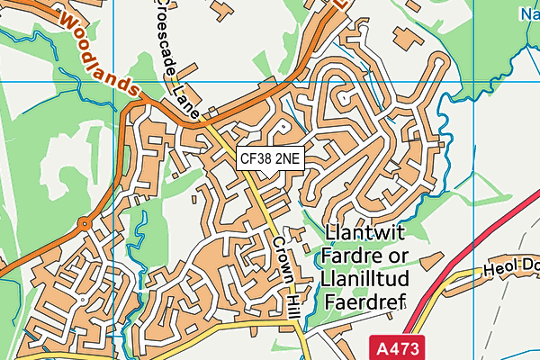 CF38 2NE map - OS VectorMap District (Ordnance Survey) CF38 2NE map - OS VectorMap District (Ordnance Survey)