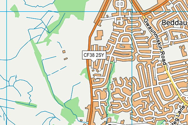 CF38 2SY map - OS VectorMap District (Ordnance Survey) CF38 2SY map - OS VectorMap District (Ordnance Survey)