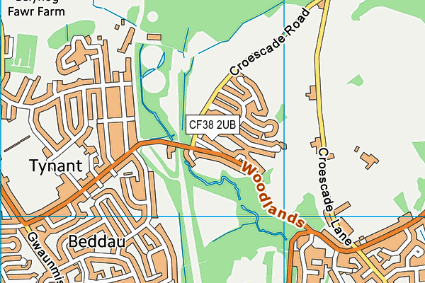CF38 2UB map - OS VectorMap District (Ordnance Survey) CF38 2UB map - OS VectorMap District (Ordnance Survey)