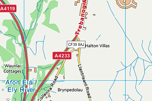 CF39 8AJ map - OS VectorMap District (Ordnance Survey) CF39 8AJ map - OS VectorMap District (Ordnance Survey)