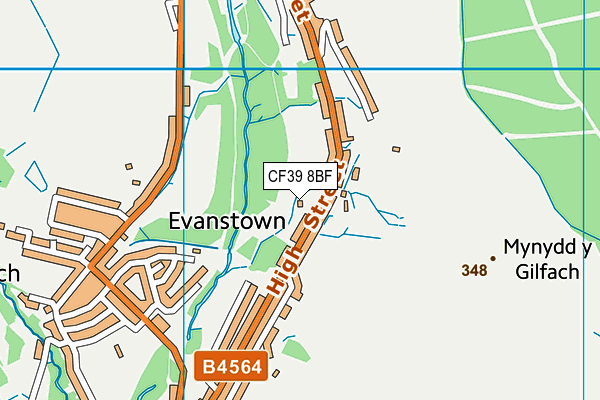 CF39 8BF map - OS VectorMap District (Ordnance Survey) CF39 8BF map - OS VectorMap District (Ordnance Survey)