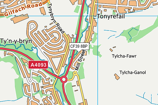 CF39 8BP map - OS VectorMap District (Ordnance Survey) CF39 8BP map - OS VectorMap District (Ordnance Survey)
