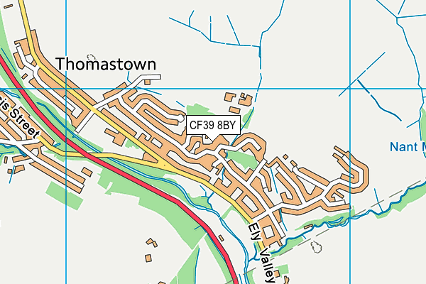 CF39 8BY map - OS VectorMap District (Ordnance Survey) CF39 8BY map - OS VectorMap District (Ordnance Survey)