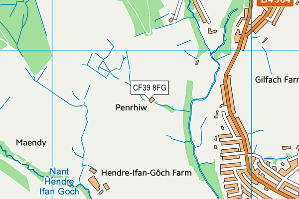 CF39 8FG map - OS VectorMap District (Ordnance Survey) CF39 8FG map - OS VectorMap District (Ordnance Survey)