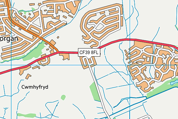 CF39 8FL map - OS VectorMap District (Ordnance Survey) CF39 8FL map - OS VectorMap District (Ordnance Survey)