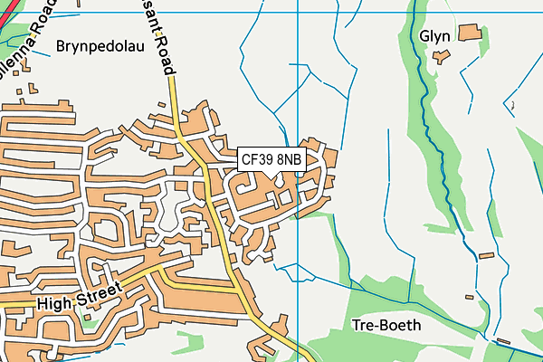 CF39 8NB map - OS VectorMap District (Ordnance Survey) CF39 8NB map - OS VectorMap District (Ordnance Survey)