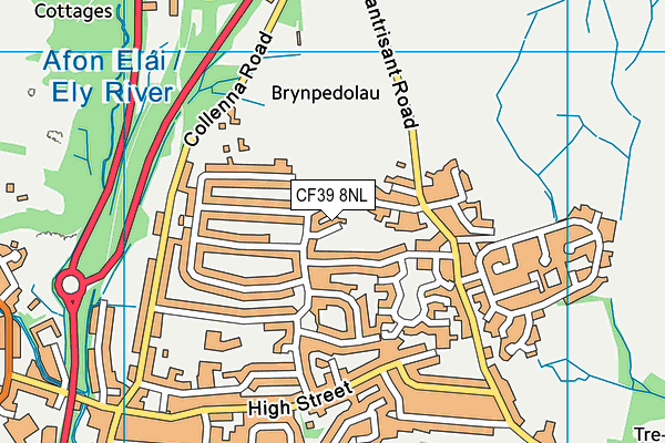 CF39 8NL map - OS VectorMap District (Ordnance Survey) CF39 8NL map - OS VectorMap District (Ordnance Survey)
