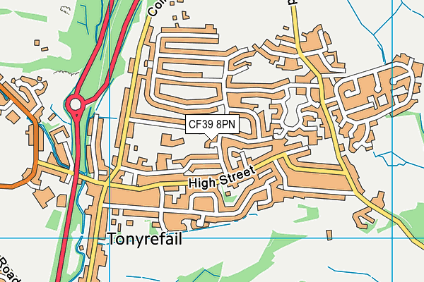 CF39 8PN map - OS VectorMap District (Ordnance Survey) CF39 8PN map - OS VectorMap District (Ordnance Survey)