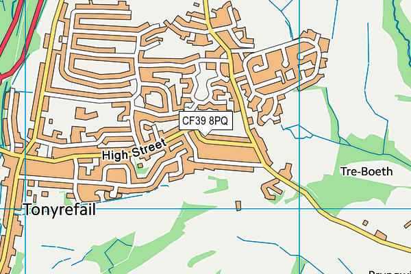CF39 8PQ map - OS VectorMap District (Ordnance Survey) CF39 8PQ map - OS VectorMap District (Ordnance Survey)