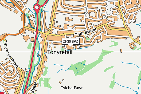 CF39 8PZ map - OS VectorMap District (Ordnance Survey) CF39 8PZ map - OS VectorMap District (Ordnance Survey)