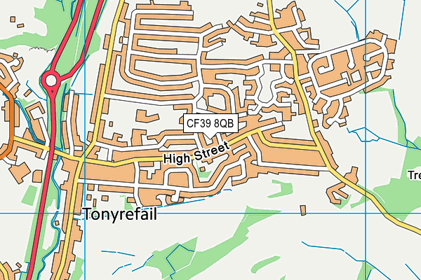 CF39 8QB map - OS VectorMap District (Ordnance Survey) CF39 8QB map - OS VectorMap District (Ordnance Survey)