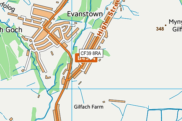 CF39 8RA map - OS VectorMap District (Ordnance Survey) CF39 8RA map - OS VectorMap District (Ordnance Survey)