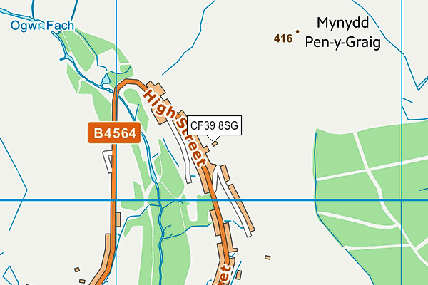 CF39 8SG map - OS VectorMap District (Ordnance Survey) CF39 8SG map - OS VectorMap District (Ordnance Survey)