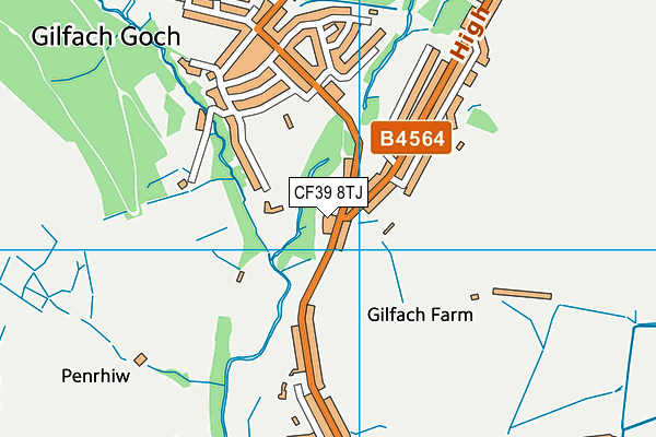 CF39 8TJ map - OS VectorMap District (Ordnance Survey) CF39 8TJ map - OS VectorMap District (Ordnance Survey)